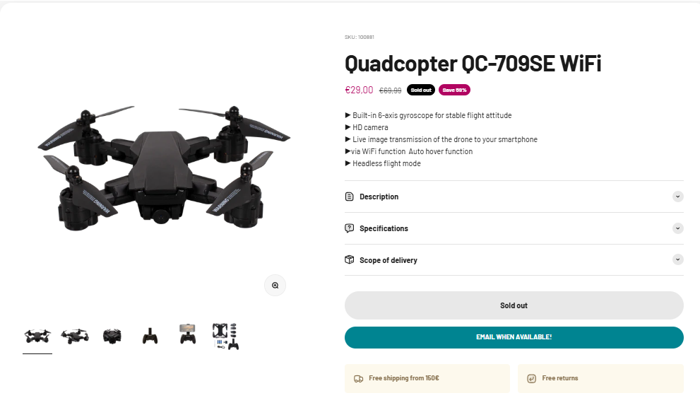 maginon product page